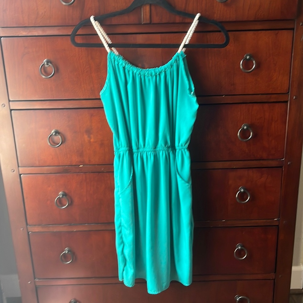 Turquoise A-line Dress